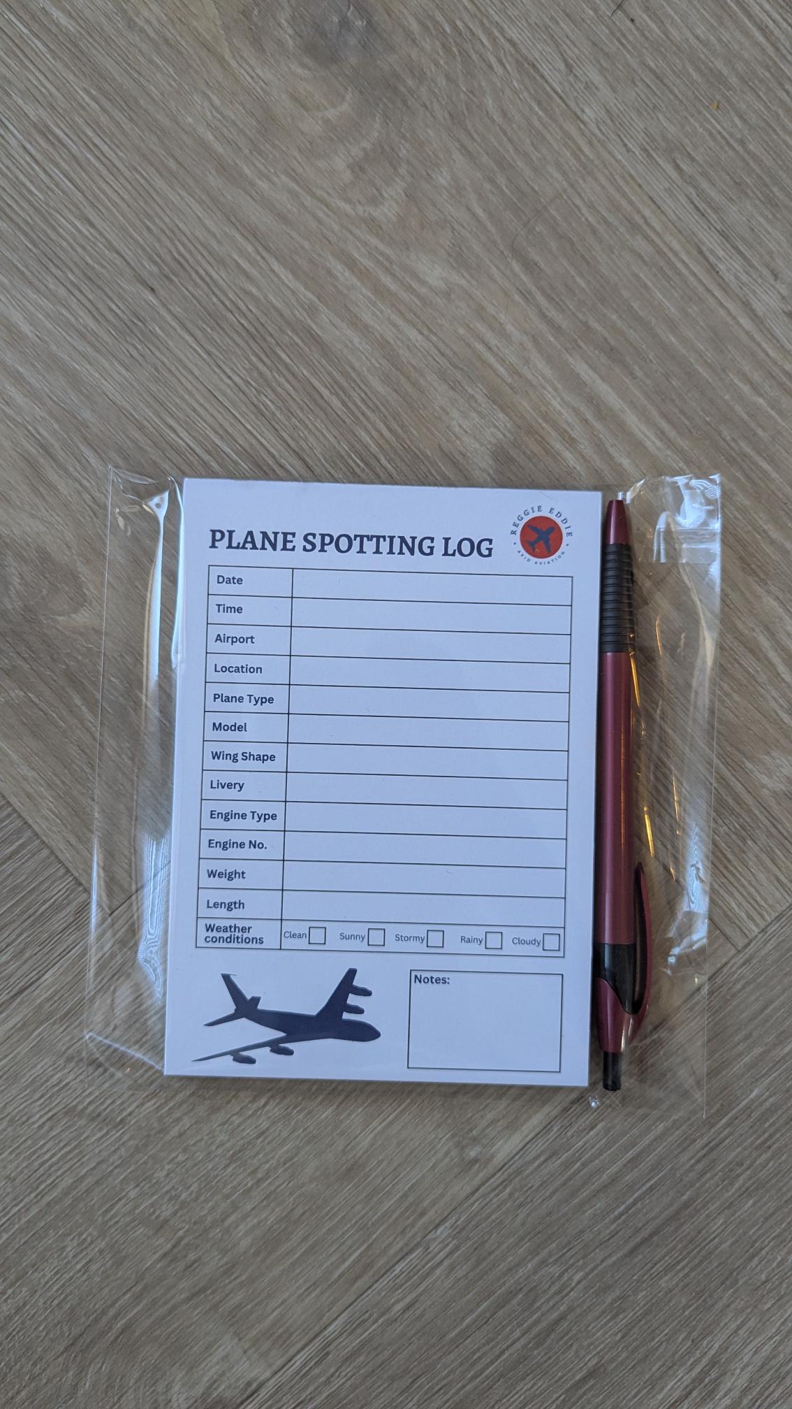 Kids Plane Spotting Log